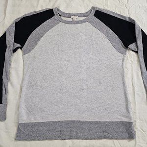 J. Crew Women's Gray and Black Sweatshirt Medium